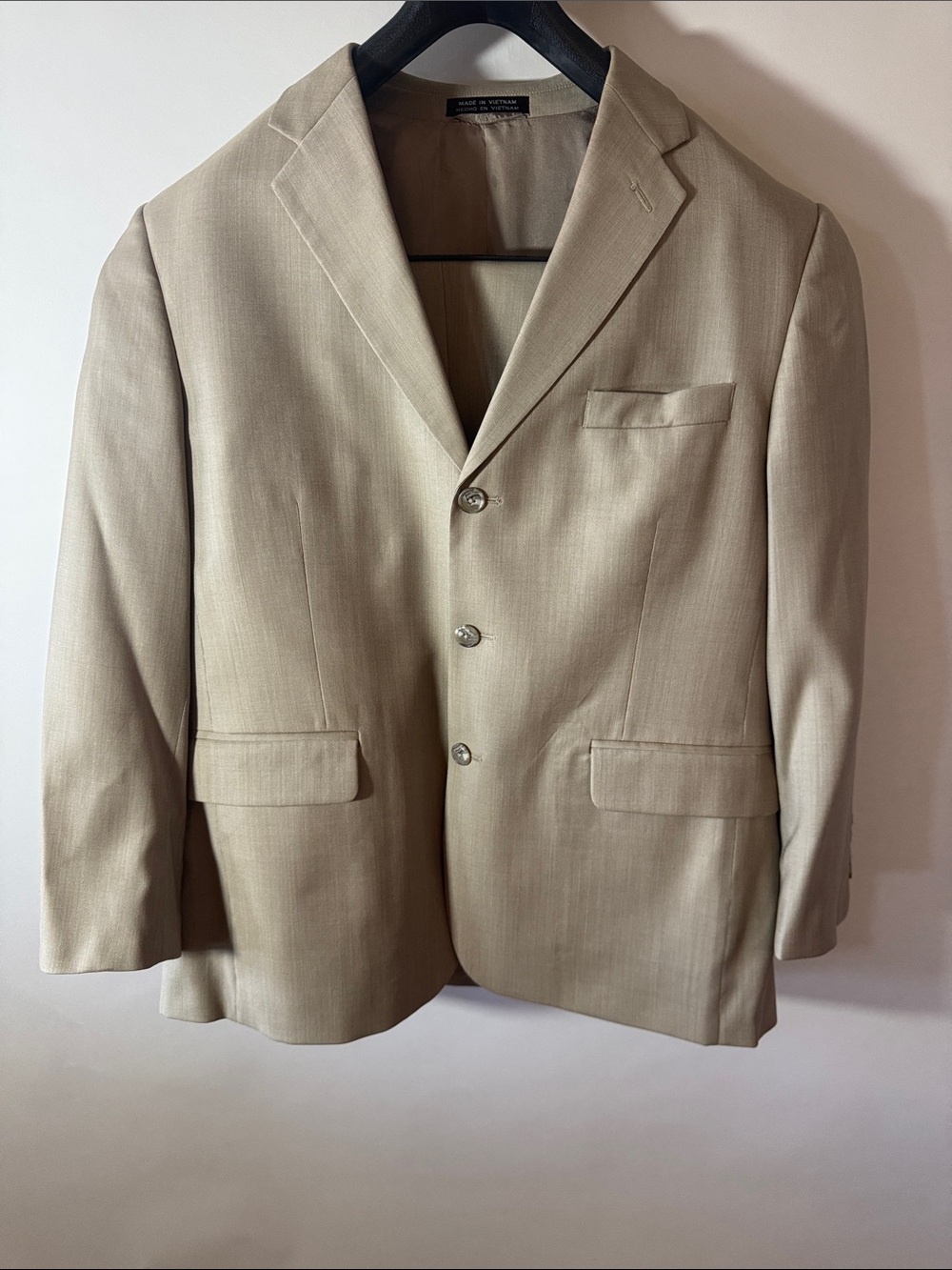 Stafford Men's Beige Suit - Classic Tailored Jacket